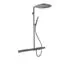 AXOR-HG-AXOR-ShowerSolutions-Showerpipe-mit-Thermostat-800-und-Kopfbrause-350-1jet-Polished-Black-Chrome-27984330 gallery number 1